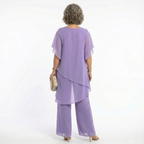 Damen Eleganz-Set Emma – Asymmetrische Tunika mit fließender Hose