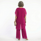 Damen Eleganz-Set Emma – Asymmetrische Tunika mit fließender Hose