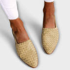 Damen Loafer Inma – Geflochtenes Leder, offene Ferse, spitz