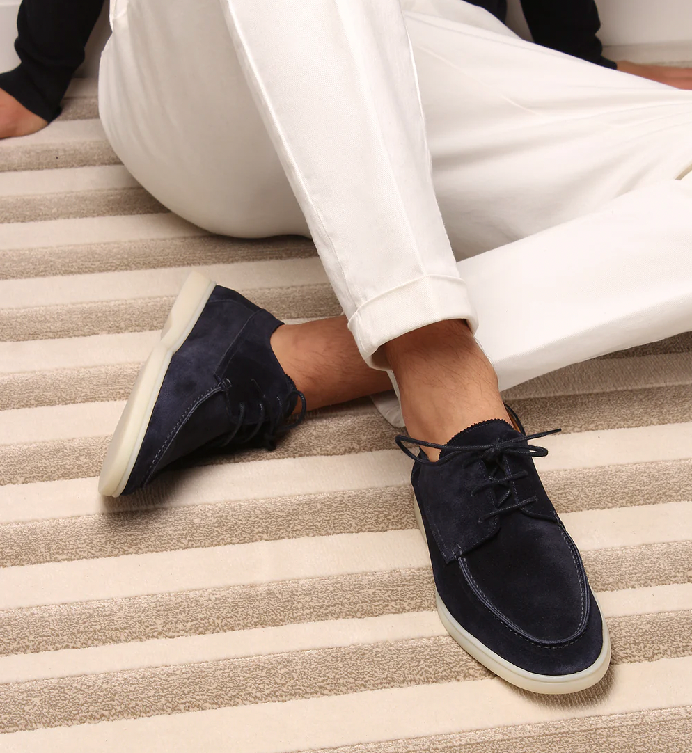 Herrenschuh Felix Wildleder-Schnürer – Leichte Sohle, Casual