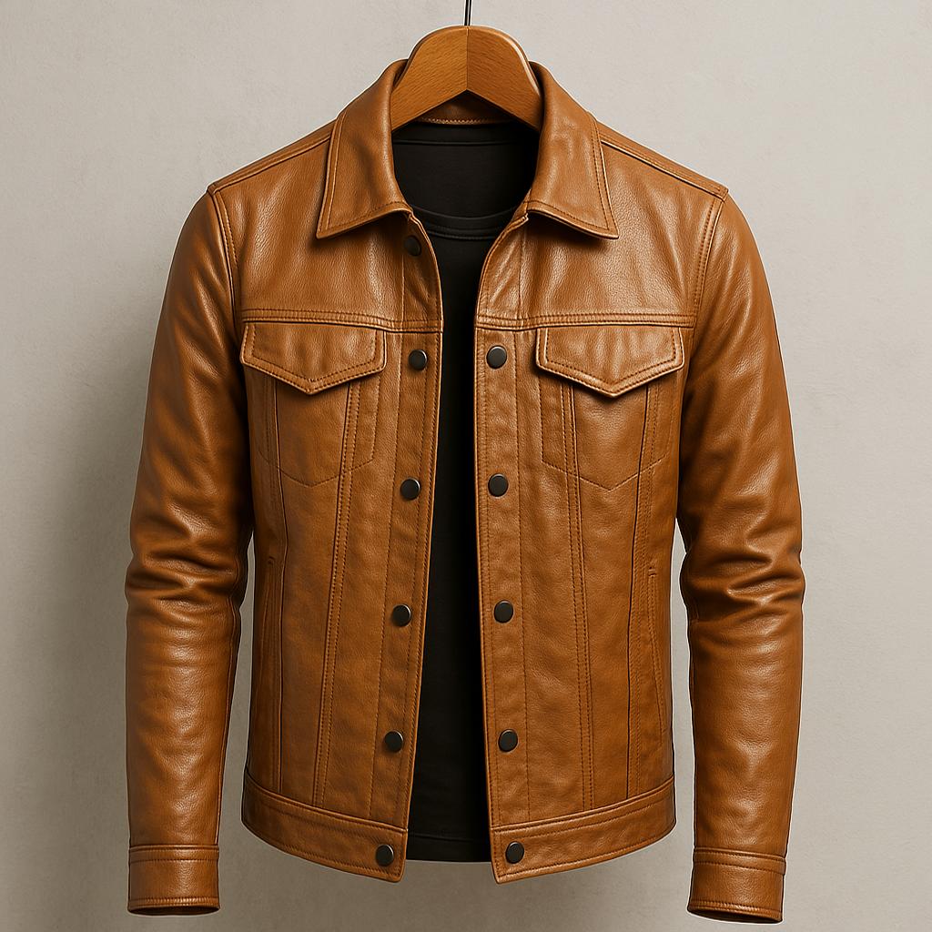 Herrenjacke Felix – Echtleder, moderner Schnitt, leicht