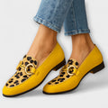 Damen Sneaker Greta – Animal Print, flache Sohle