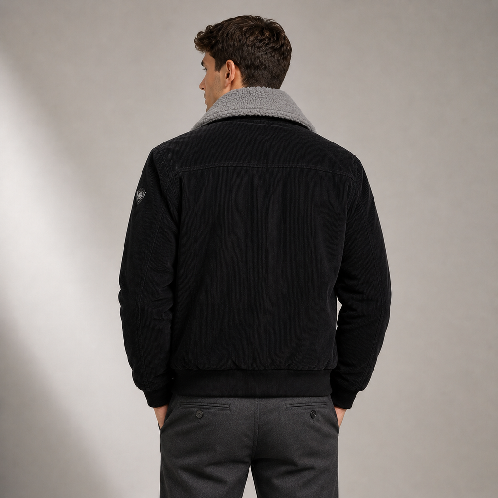 Herren Cordjacke Felix – Strukturierter Kragen, Innenfutter