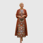 Damen Midikleid Emma – Ornamentales Muster mit Duster