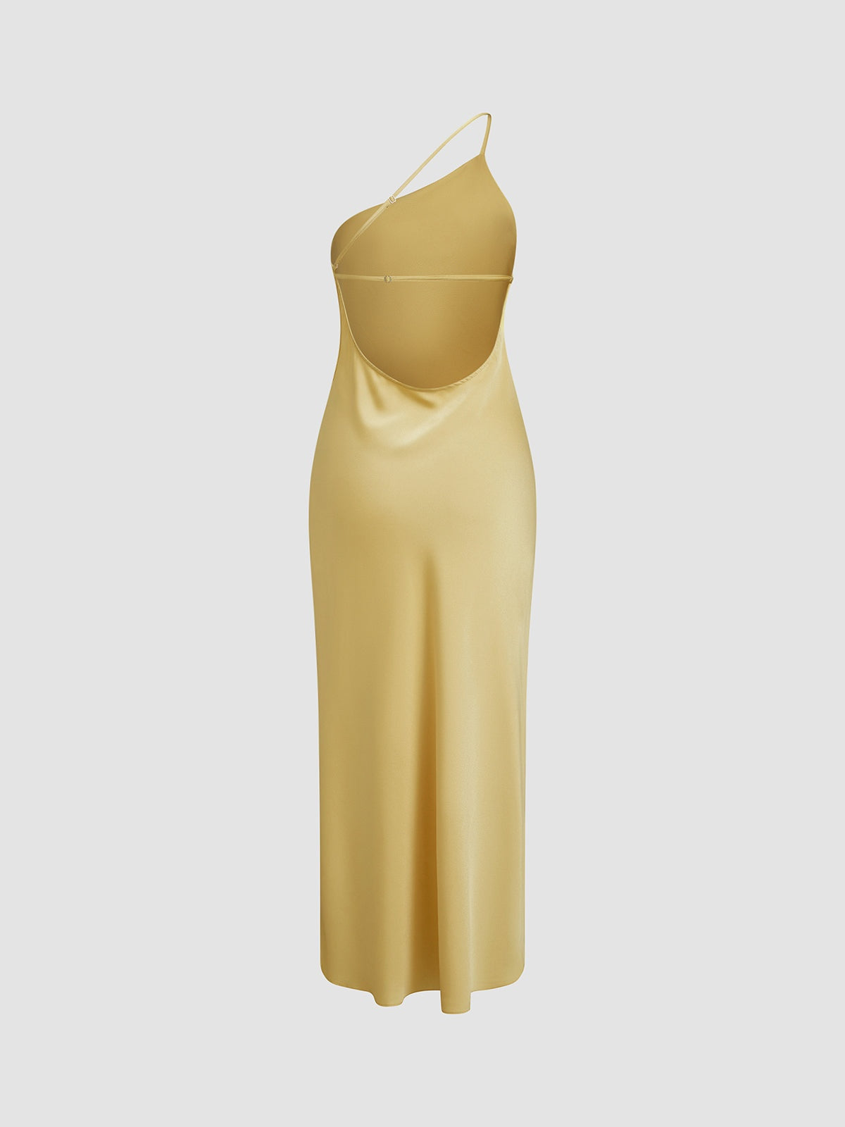 Damen Satin Abendkleid lang Emma – Offener Rücken, eleganter Schnitt