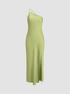 Damen Satin Abendkleid lang Emma – Offener Rücken, eleganter Schnitt