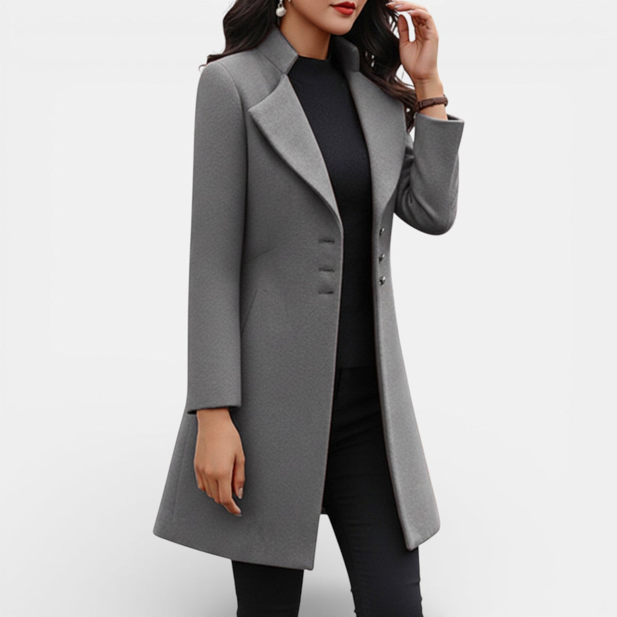 Damen Mantel Emma – Tailliert elegant, klassisch zeitlos