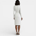 Damen Midikleid Emma – A-Linie mit V-Ausschnitt, elegant