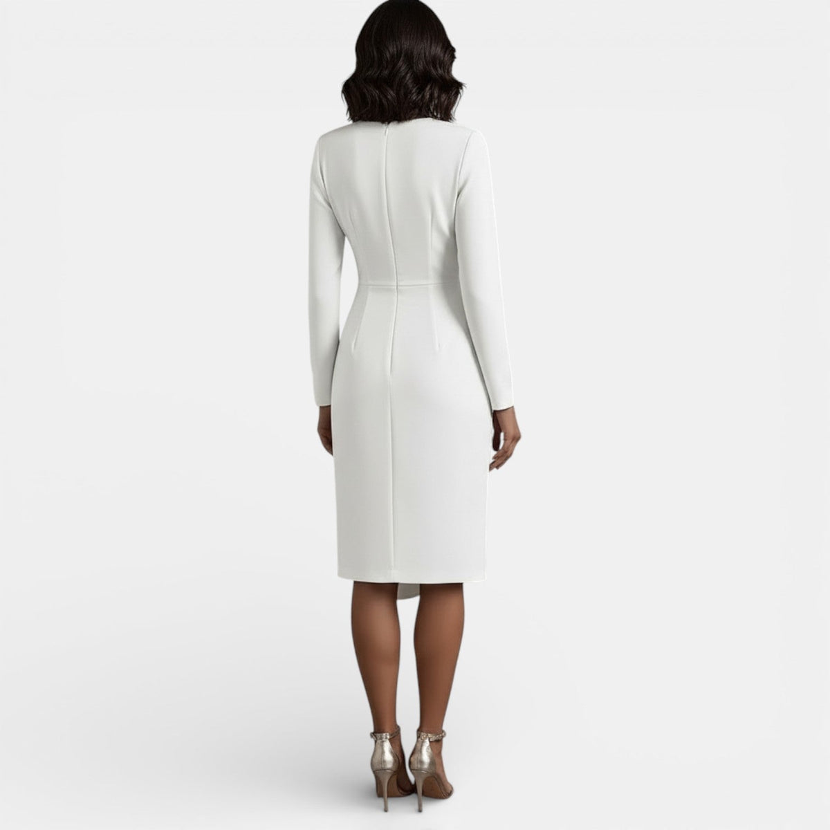 Damen Midikleid Emma – A-Linie mit V-Ausschnitt, elegant