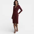 Damen Midikleid Emma – A-Linie mit V-Ausschnitt, elegant
