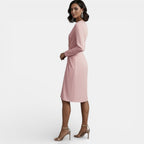 Damen Midikleid Emma – A-Linie mit V-Ausschnitt, elegant