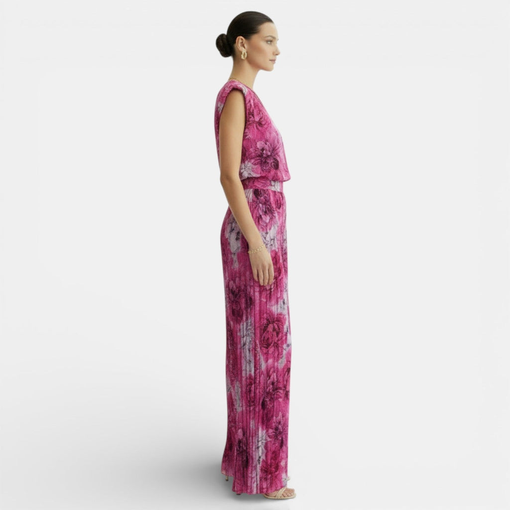Damen Hosenanzug Greta – Ärmellos mit Plissee Wide Leg