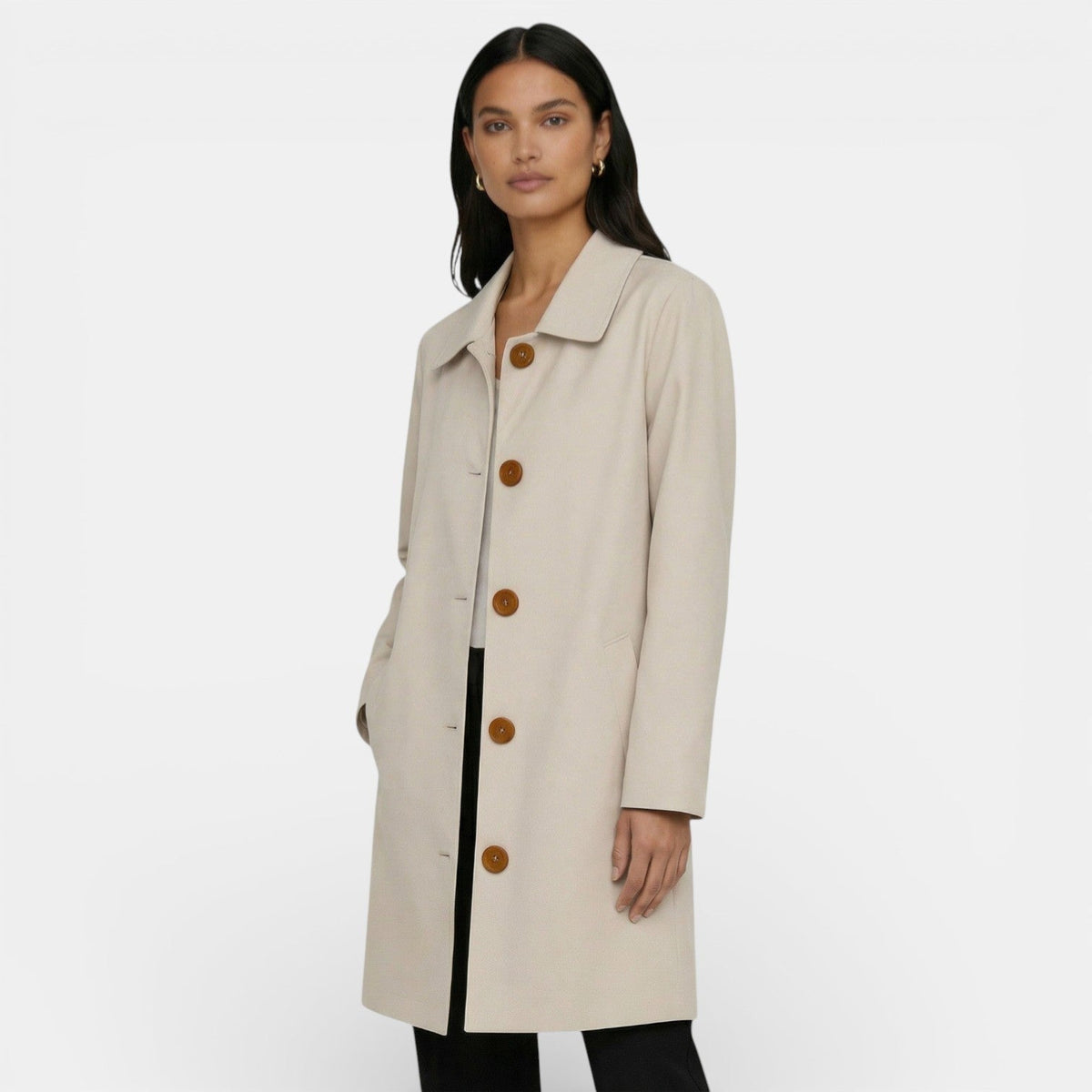 Damen Trenchcoat Lena – Midi Übergangsjacke elegant