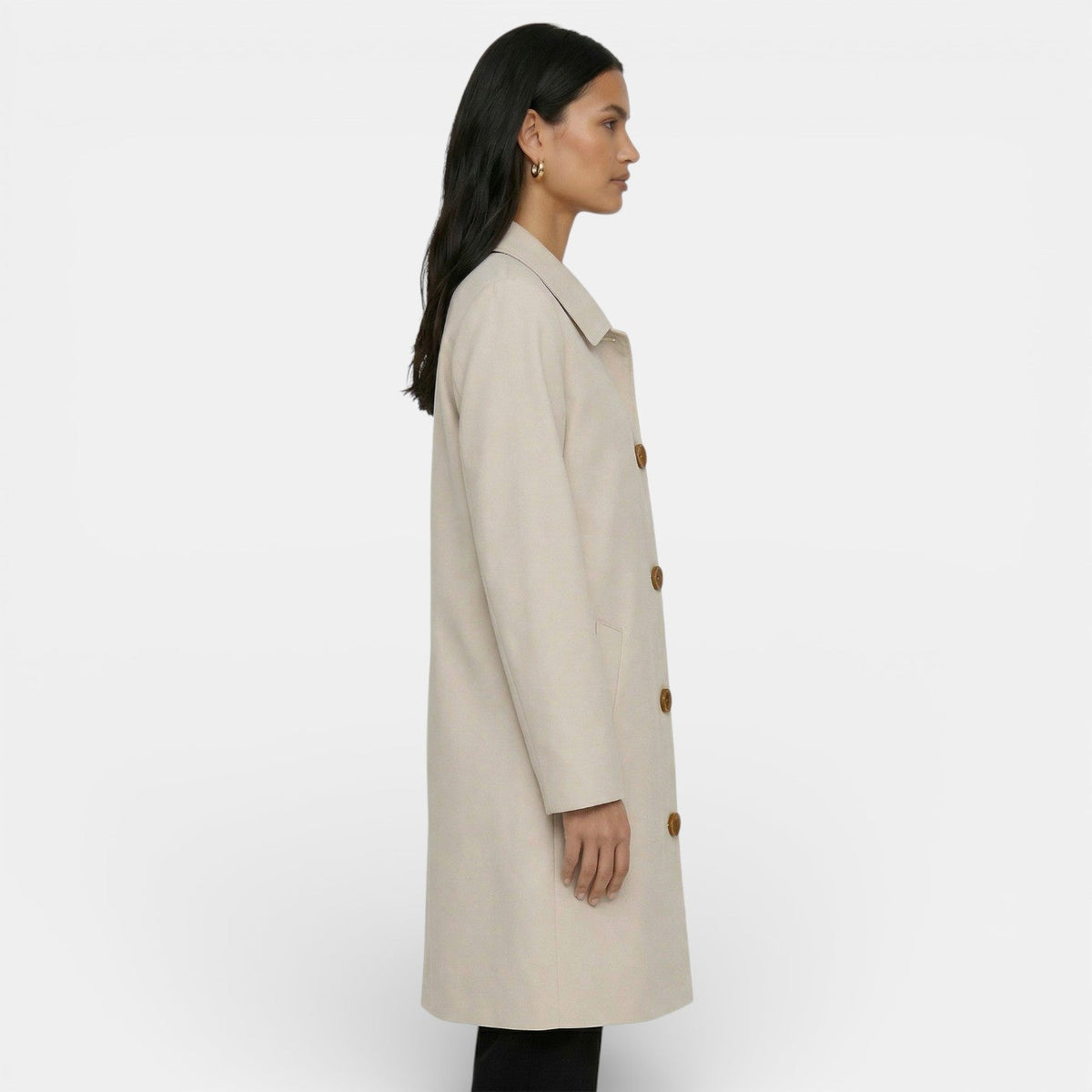 Damen Trenchcoat Lena – Midi Übergangsjacke elegant