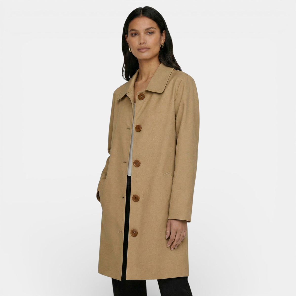 Damen Trenchcoat Lena – Midi Übergangsjacke elegant