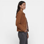 Damen Wildlederjacke Greta – Braun, Weiches Leder, Übergangsjacke