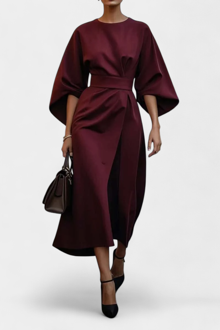 Damen Kleid Lena – Laternenärmel, tailliert