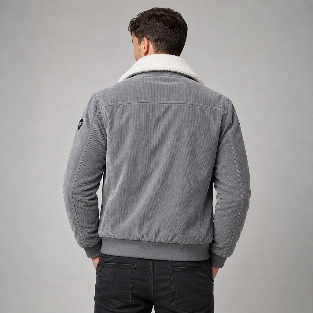 Herren Cordjacke Felix – Strukturierter Kragen, Innenfutter