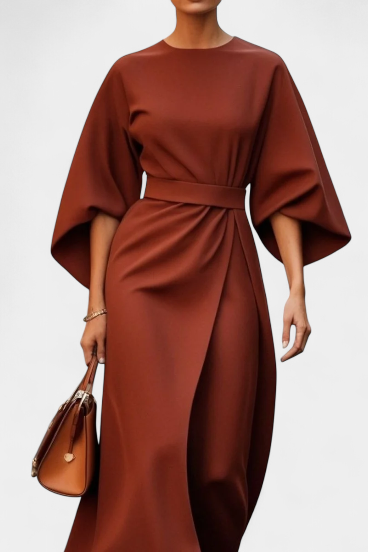 Damen Kleid Lena – Laternenärmel, tailliert