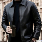 Herren Lederjacke Diego – Motorrad-Style, Reißverschluss