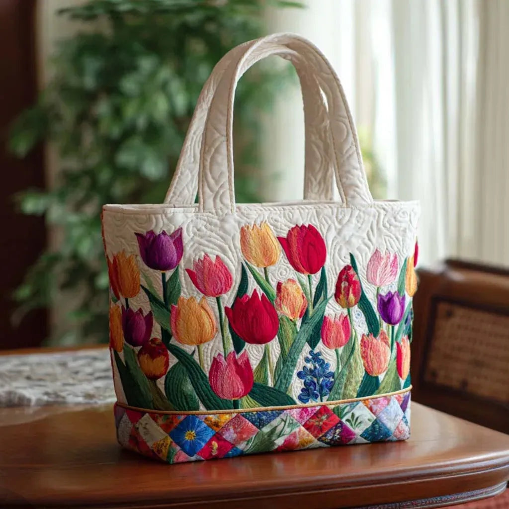 Damen Tote Bag Sophie – Handgesteppt, Patchwork, einzigartiger Print