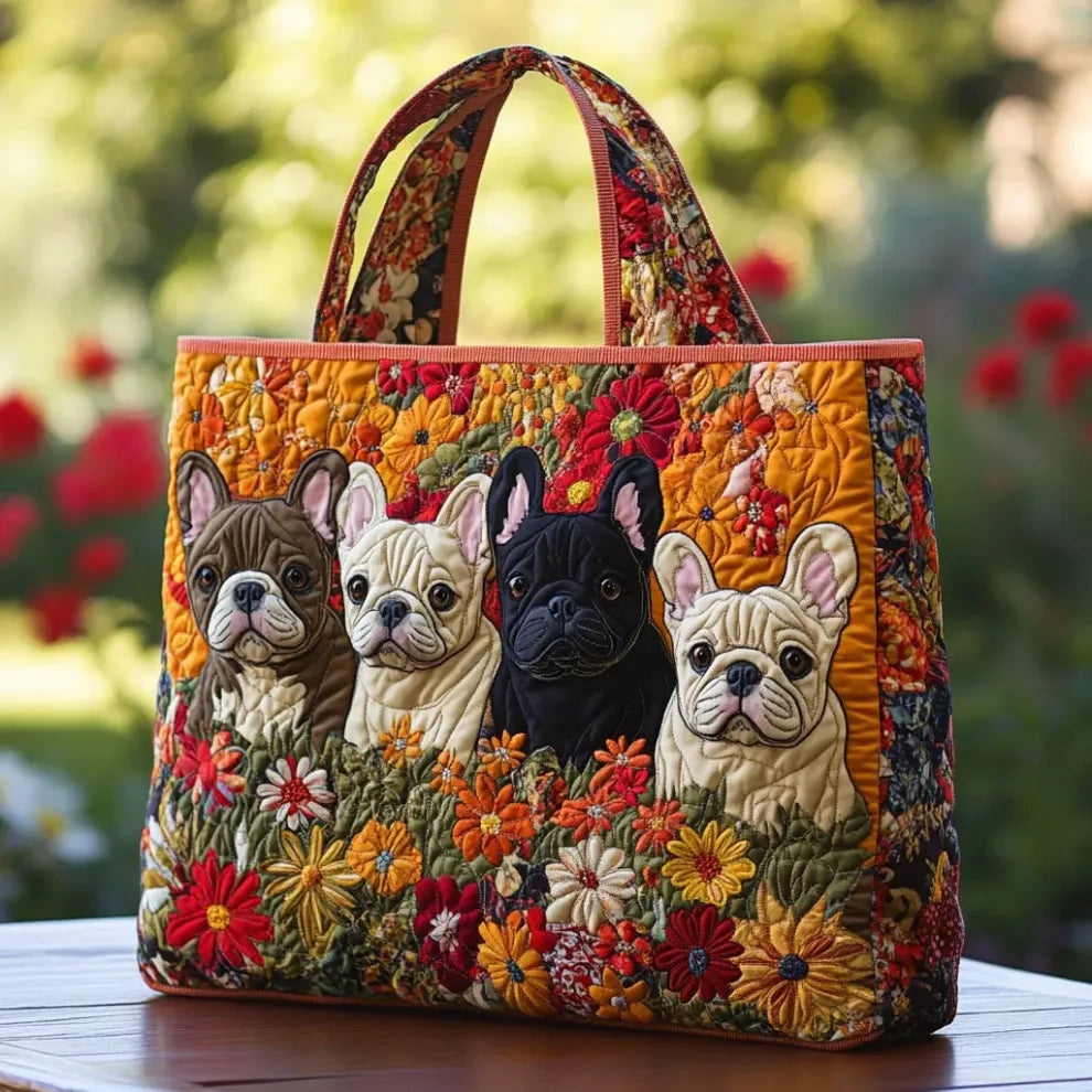 Damen Tote Bag Sophie – Handgesteppt, Patchwork, einzigartiger Print