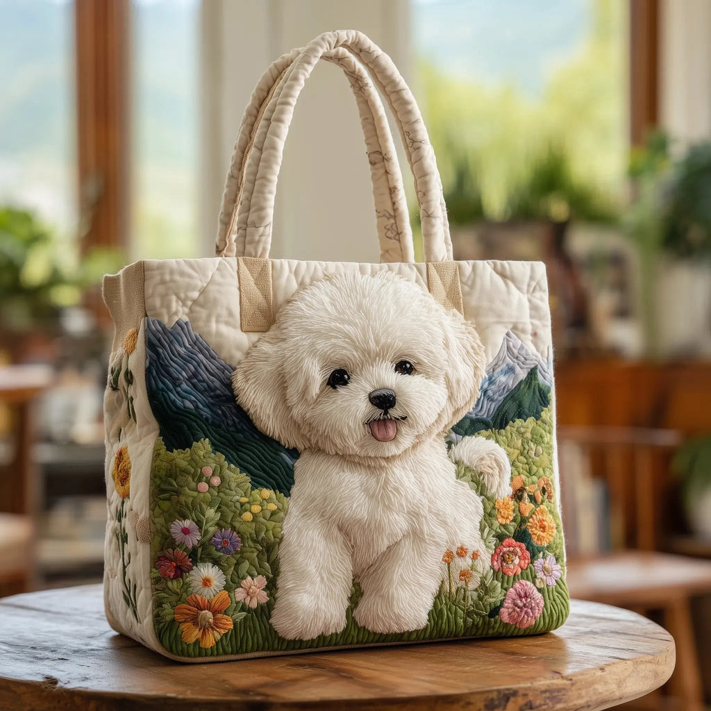 Damen Tote Bag Sophie – Handgesteppt, Patchwork, einzigartiger Print