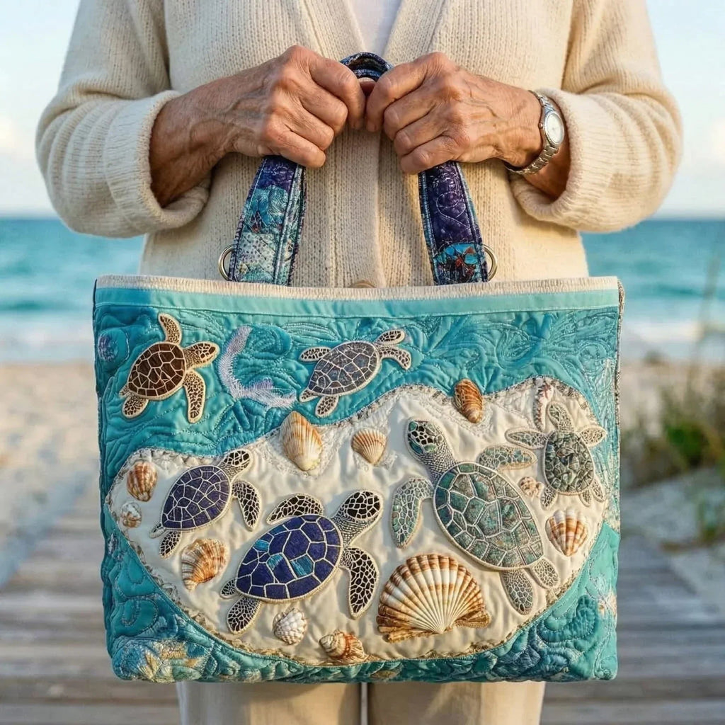 Damen Tote Bag Sophie – Handgesteppt, Patchwork, einzigartiger Print