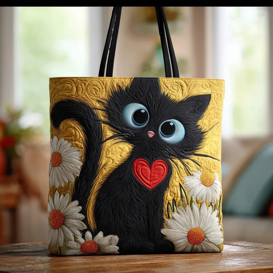 Damen Tote Bag Sophie – Handgesteppt, Patchwork, einzigartiger Print