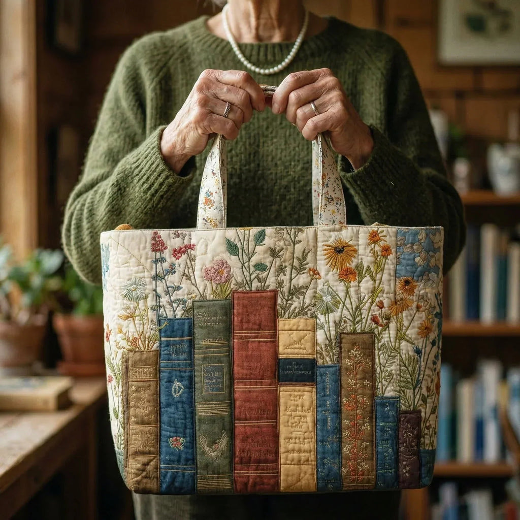 Damen Tote Bag Sophie – Handgesteppt, Patchwork, einzigartiger Print