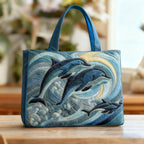 Damen Tote Bag Sophie – Handgesteppt, Patchwork, einzigartiger Print