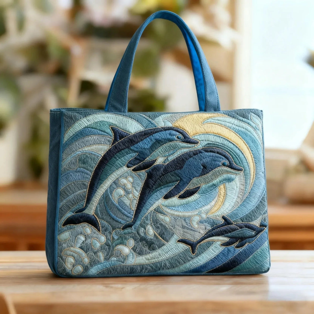 Damen Tote Bag Sophie – Handgesteppt, Patchwork, einzigartiger Print