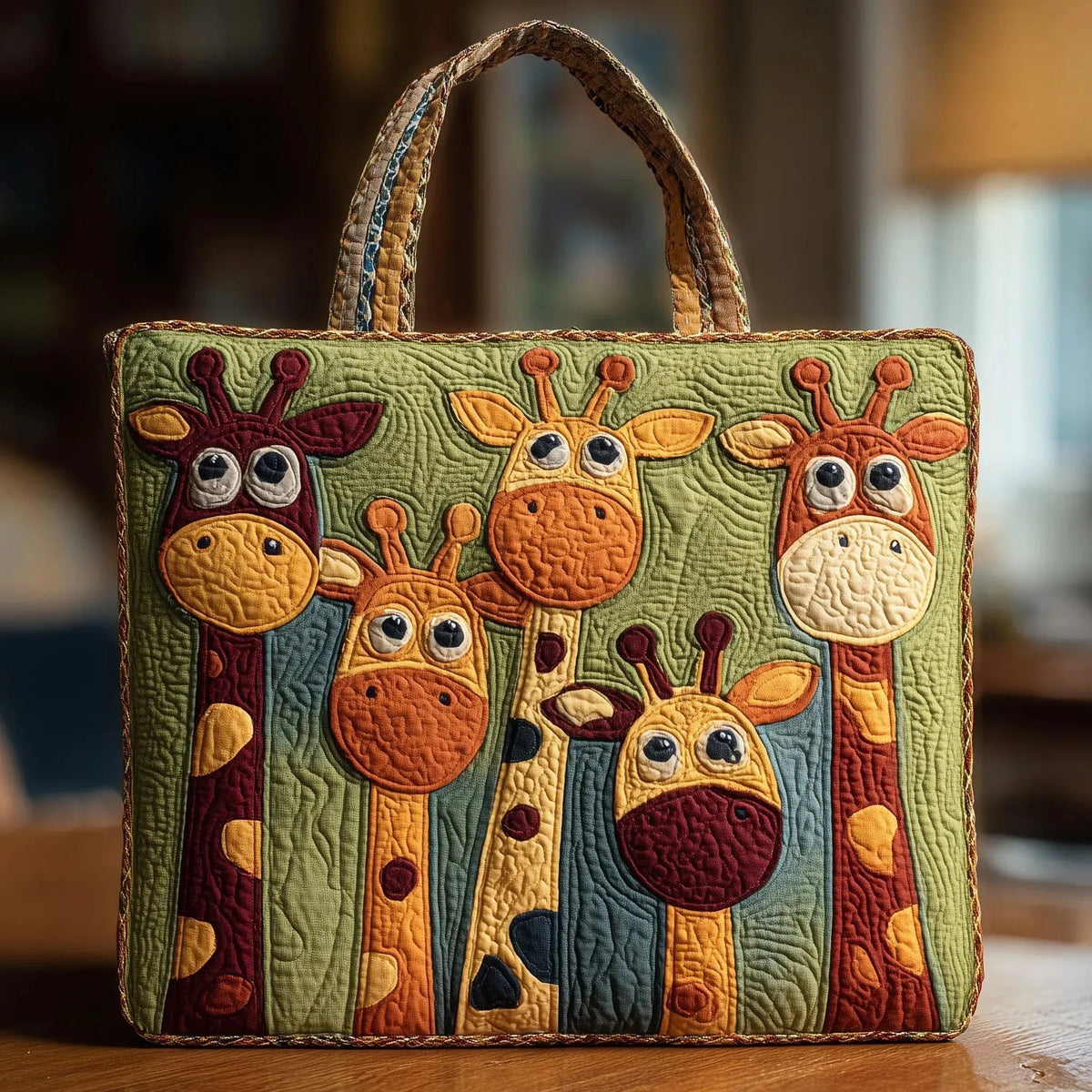 Damen Tote Bag Sophie – Handgesteppt, Patchwork, einzigartiger Print
