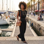 Damen Jumpsuit Emma – Eleganter Palazzo-Schnitt, Hochbund