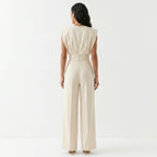 Damen Jumpsuit Emma – Eleganter Palazzo-Schnitt, Hochbund