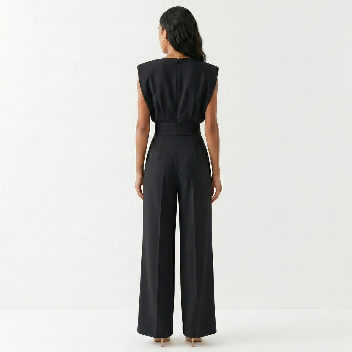 Damen Jumpsuit Emma – Eleganter Palazzo-Schnitt, Hochbund