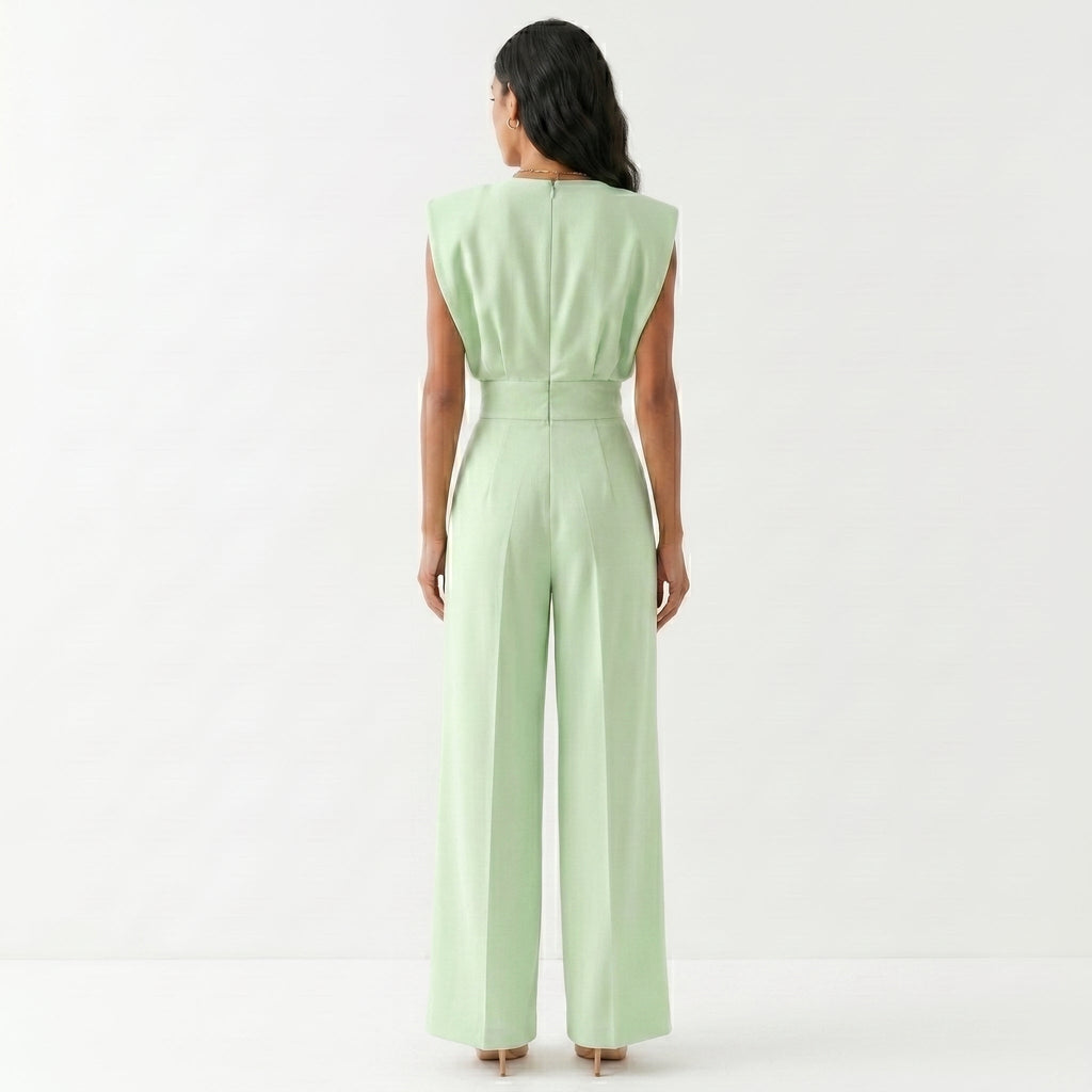 Damen Jumpsuit Emma – Eleganter Palazzo-Schnitt, Hochbund