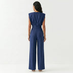 Damen Jumpsuit Emma – Eleganter Palazzo-Schnitt, Hochbund