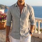 Herrenleinenhemd langarm Felix – Entspannter Schnitt, atmungsaktiv