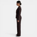 Damen Blazer-Anzug Nora – Braun, eleganter Hosenanzug