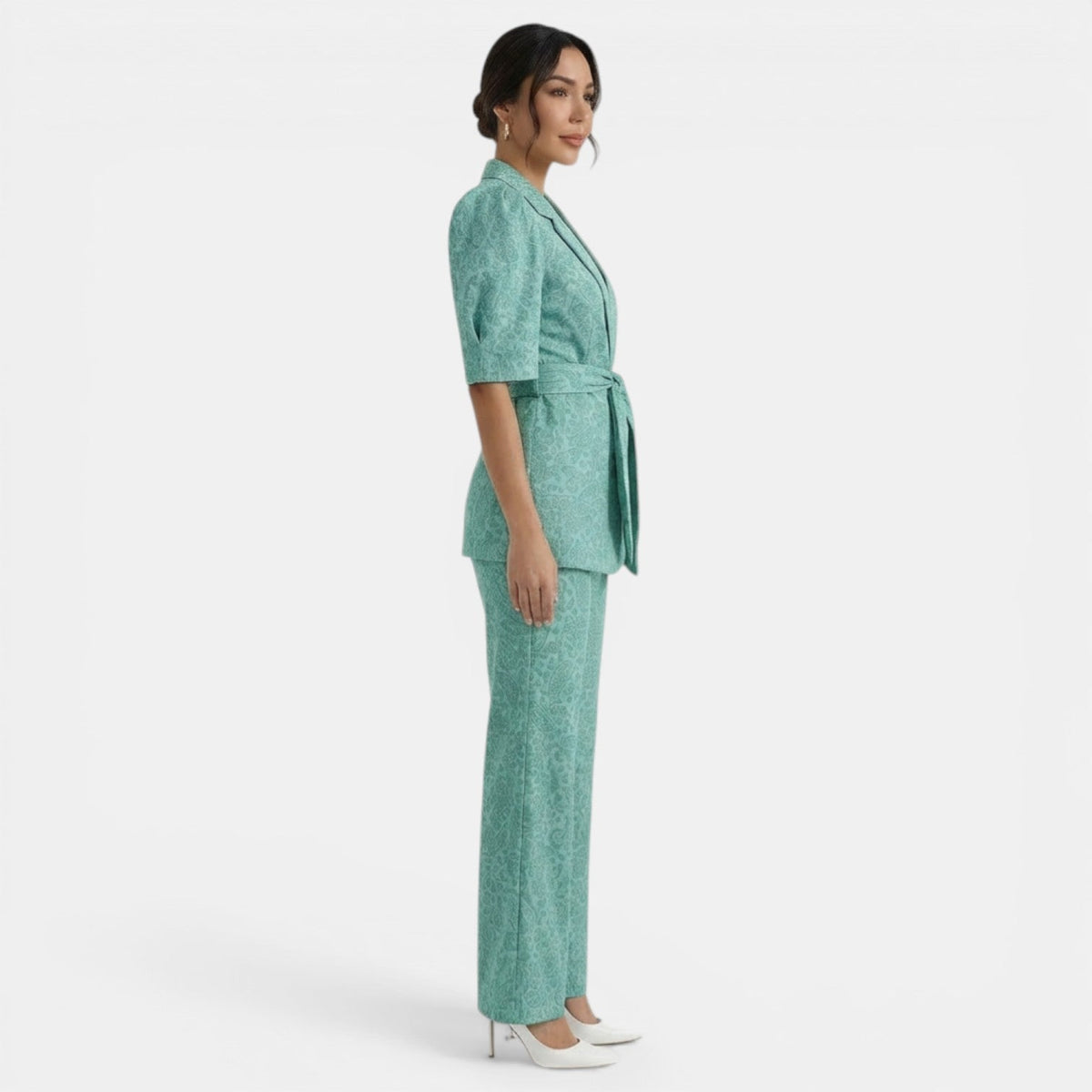 Damen Zweiteiler Emma – Elegantes Ensemble mit Puffärmeln