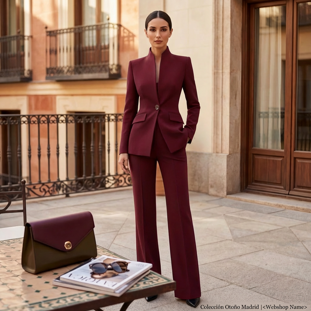 Damen Anzug Sophie – Elegantes Jackett mit Hose, Einreiher