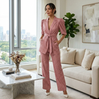 Damen Zweiteiler Emma – Elegantes Ensemble mit Puffärmeln