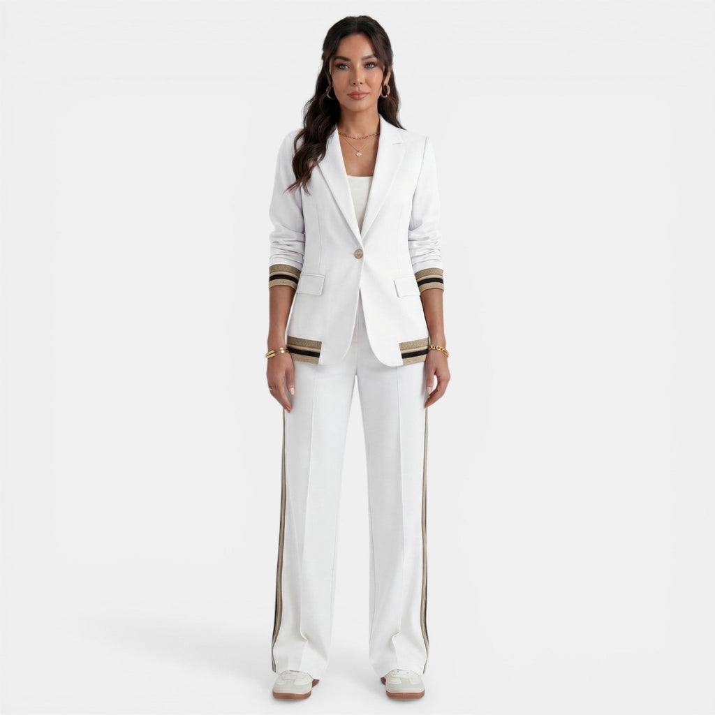 Damen Anzug Lena – Blazer & Weite Hose, Highwaist, Büro