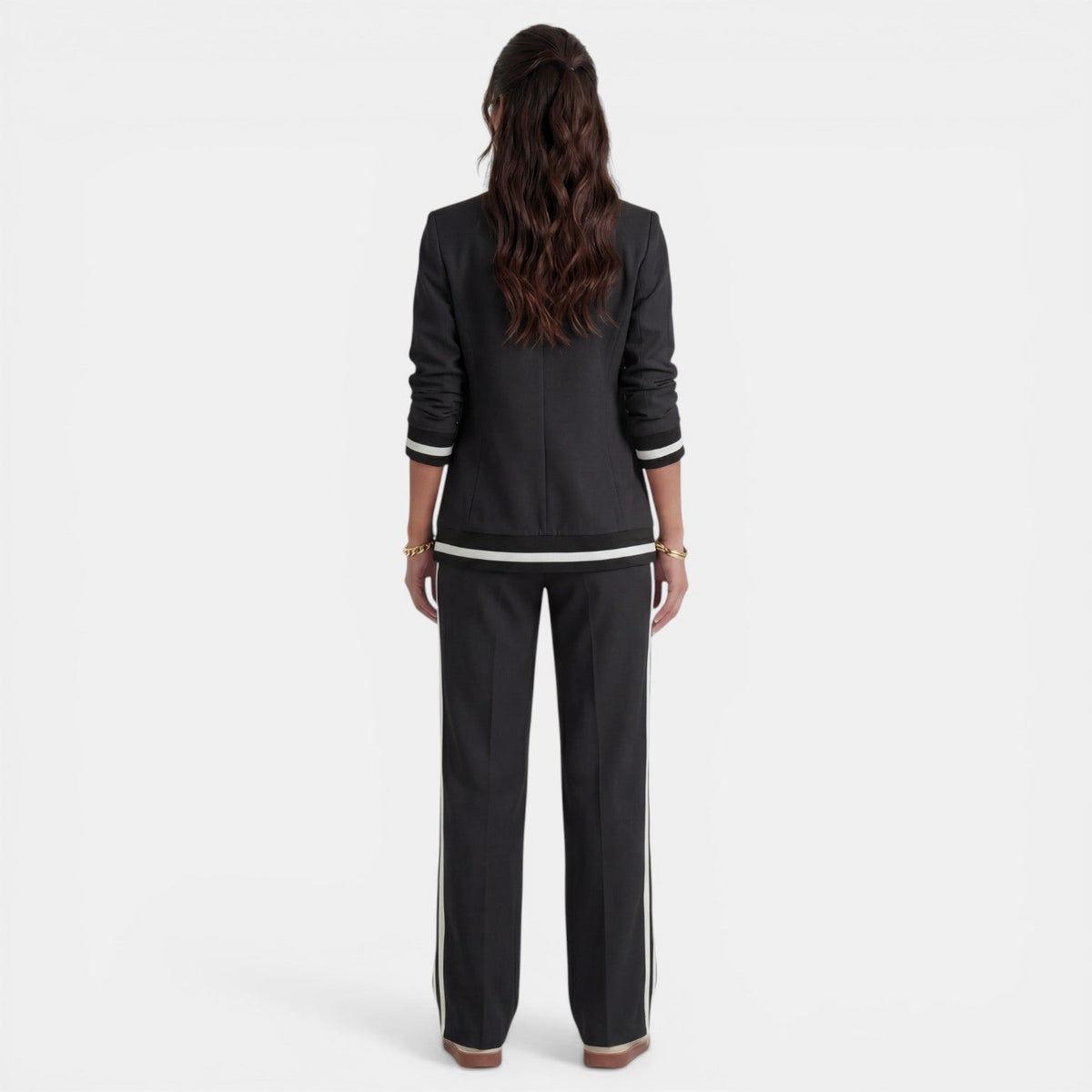 Damen Anzug Lena – Blazer & Weite Hose, Highwaist, Büro