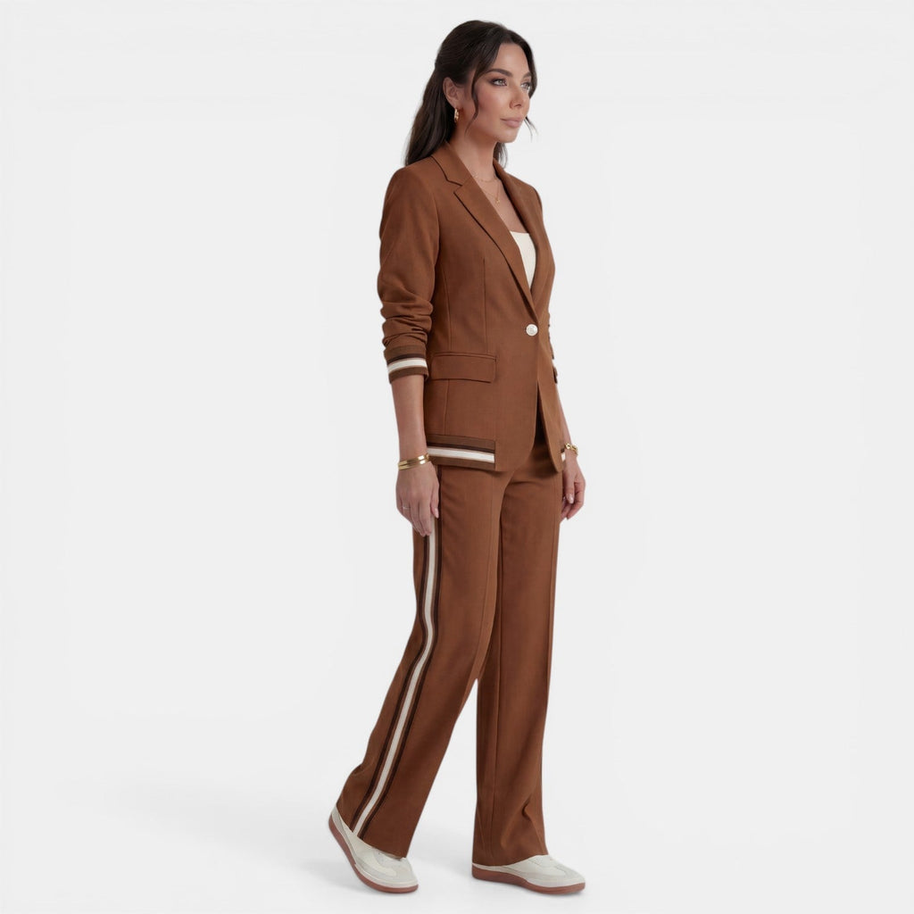 Damen Anzug Lena – Blazer & Weite Hose, Highwaist, Büro