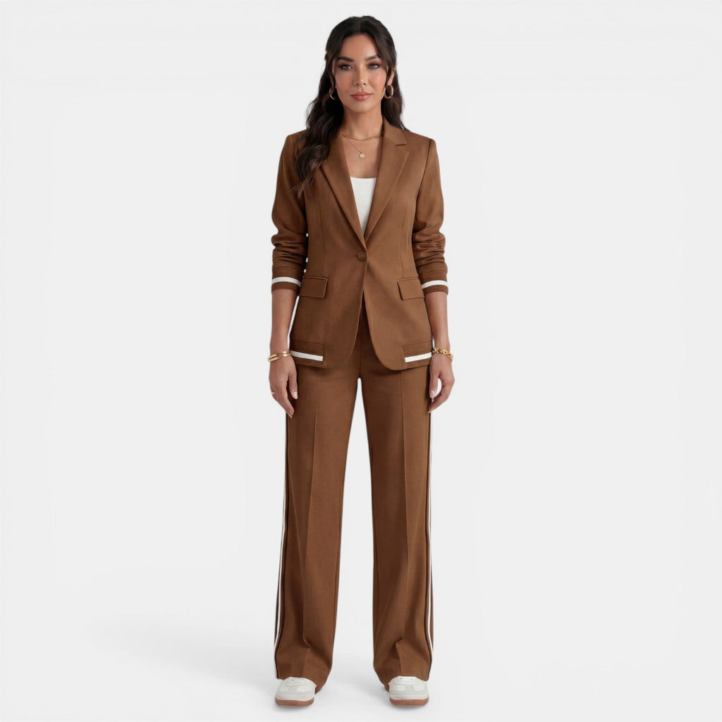 Damen Anzug Lena – Blazer & Weite Hose, Highwaist, Büro
