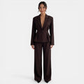 Damen Blazer-Anzug Nora – Braun, eleganter Hosenanzug