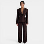 Damen Blazer-Anzug Nora – Braun, eleganter Hosenanzug
