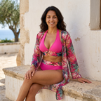 Damen Bikini 3-teilig Emma – Tropischer Print, Neckholder
